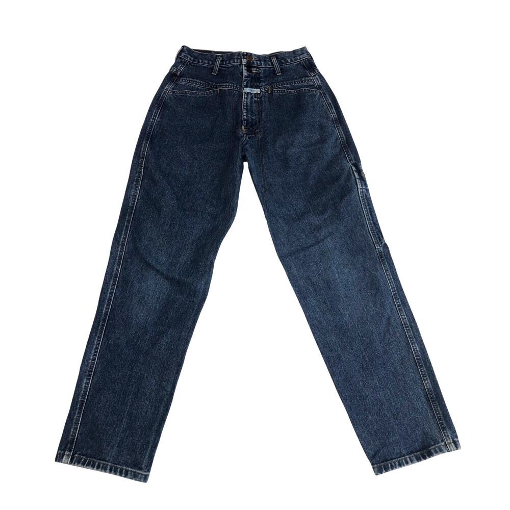 Vintage Marithe Girbaud Baggy Jeans Size S 26 Blue Y2K 90s Barrel High Rise Mom